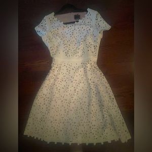 Focus by Shani laser cut fit & flare with nude lining NWOT